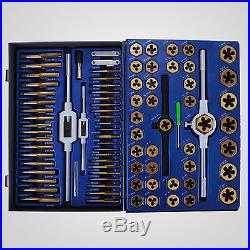 86 Piece Tungsten Steel Titanium SAE Metric Tap and Die Set Combo WithCase