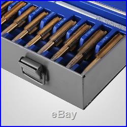 86 Piece Tungsten Steel Titanium SAE Metric Tap and Die Set Combo WithCase
