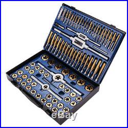 86pc Tap and Die Combination Set Tungsten Steel Titanium SAE AND METRIC Tools