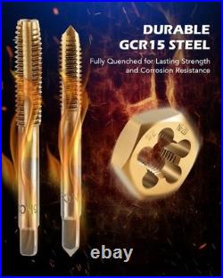 86pc Tap and Die Set, Titanium Coated Steel, Metric and SAE