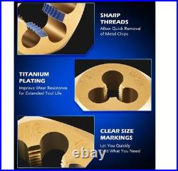 86pc Tap and Die Set in SAE and Metric Titanium Coated Steel Tap