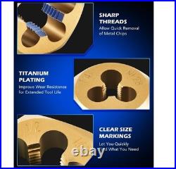 86pc Tap and Die Set in SAE and Metric Titanium Coated Steel Tap