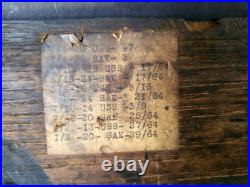 Antique 1912 Patent Greenfield Tap & Die Set Mass, Original Wood Box