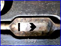 Antique 1912 Patent Greenfield Tap & Die Set Mass, Original Wood Box