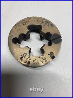 Antique California Hardware No. 500 Tap & Die Screw Plate Set In Wooden Case, Rare