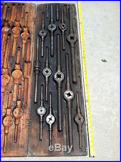 Antique Champion Forge Co. Huge Tap And Die Set Wood Box Collectable Tool