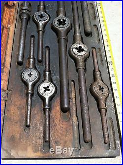 Antique Champion Forge Co. Huge Tap And Die Set Wood Box Collectable Tool