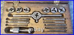 Antique Greenfield Tap and Die Set in Orignal Wooden Box GTD