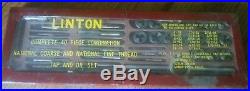 Antique Linton Tools 40 Pc. Tap & Die Set National Coarse & Fine USA Unique
