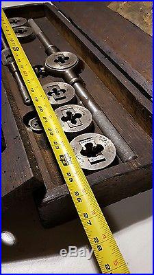 Antique Wells Brothers Little Giant Tap and Die Set G. T. & D Corp Original Wood