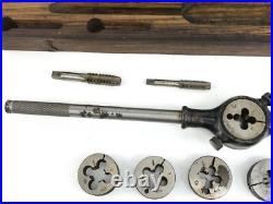 Antique Winter Brothers Co Tap and Die Set No. 5118 with Wooden Case
