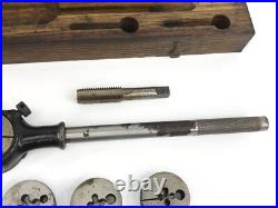 Antique Winter Brothers Co Tap and Die Set No. 5118 with Wooden Case