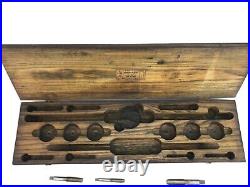 Antique Winter Brothers Co Tap and Die Set No. 5118 with Wooden Case