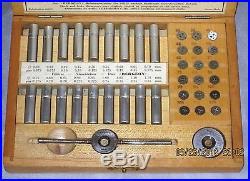 Bergeon 30010 Watchmakers Tap And Die Set Swiss Made 37 Piece In Wood Box