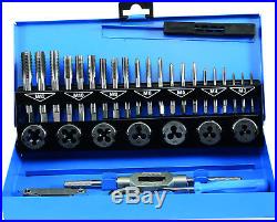 BGS Germany 32-pieces Trade Metric M3-M12 Tap and Die Set HSS G Steel Metal Case