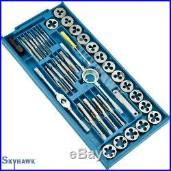 BLUE CASE 40 Pc Metri Tap & Die Set Bolt Screw Extractor/Puller Kit Removal