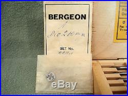 Bergeon Professional Tap And Die Set Number 30322 Wood Case Made In Switzerland