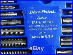 Blue Point #GA541 42 Piece Tap and Die Set Brand New Never Used NOS SAE
