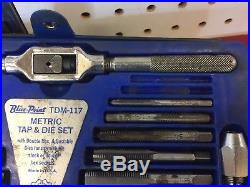 Blue Point TD-2425 SAE & TDM-117 Metric Tap and Die Set USA