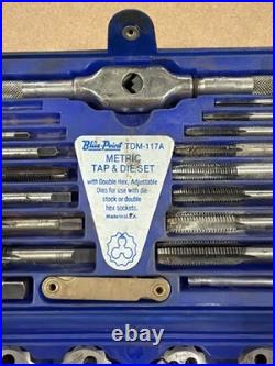 Blue point Metric Tap and Die Set TDM-117A Missing 2 Pieces