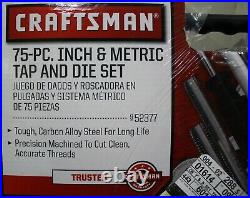 Brand New Craftsman 75pc Combination Tap & Die Carbon Steel Set (52377)