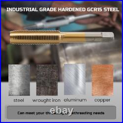 Brass Coated 80Pcs SAE & Metric Tap and Die Set, Metric Standard Rethreading Too