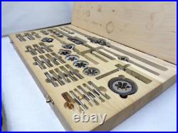 CHAMPION CUTTING TOOLS CORP TAP AND DIE 51 PIECE SET with WOODEN STORAGE BOX R30
