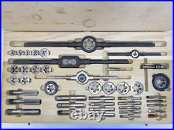 CHAMPION CUTTING TOOLS CORP TAP AND DIE 51 PIECE SET with WOODEN STORAGE BOX R30