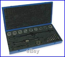 CLEVELAND C00611 Tap and Die Set, 1/4 to 1 In, 24 pc