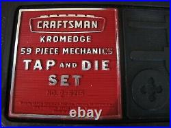 CRAFTSMAN KROMEDGE 59 PIECE TAP & DIE SET No. 9-5215