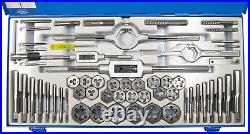Century Drill & Tool 98958 Carbon Steel Fractional Tap and Die Set, 58-Piece