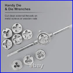 Complete 110 PCS Metric Tap and Die Set M2-M18 with Case & Accessories
