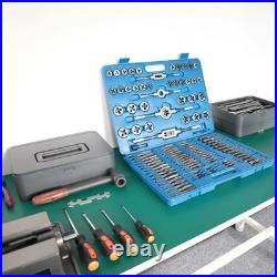 Complete 110 PCS Metric Tap and Die Set M2-M18 with Case & Accessories