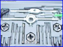 Complete Tap And Die Set 80 Piece SAE Metric Wrench Screwdrivers 2 Plastic Case