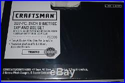 Craftsman 107-PC Inch/Metric Tap and Die Set # 52386