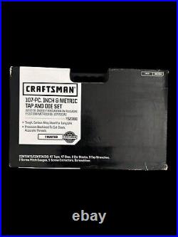 Craftsman 107 Piece Tap and Die Set Inch and Metric New in Box
