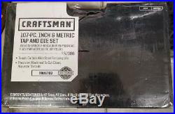 Craftsman 107 pc. Tap and Die Set, Carbon Steel, Metric/Standard 52386