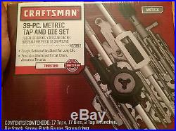 Craftsman 39 pc. Tap and Die Set, Metric New