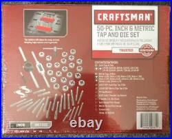 Craftsman 50 Piece Carbon Steel Inch & Metric Tap & Die Set 952381 Sealed