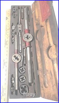 Craftsman 5504 Tap & Die Set Vintage USA Made Machinist Tool Set In Wooden Box