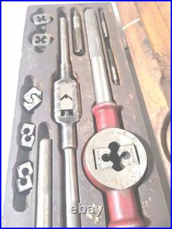 Craftsman 5504 Tap & Die Set Vintage USA Made Machinist Tool Set In Wooden Box