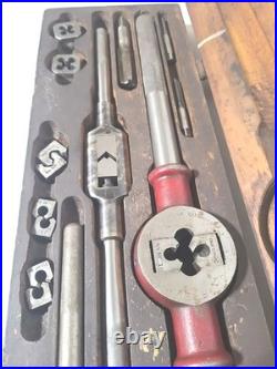 Craftsman 5504 Tap & Die Set Vintage USA Made Machinist Tool Set In Wooden Box