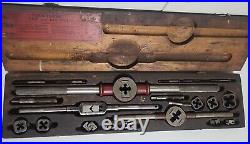 Craftsman 5504 Tap & Die Set Vintage USA Made Machinist Tool Set In Wooden Box