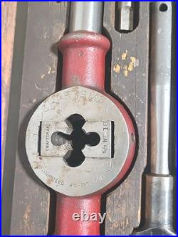 Craftsman 5504 Tap & Die Set Vintage USA Made Machinist Tool Set In Wooden Box