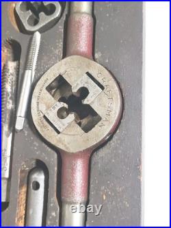 Craftsman 5504 Tap & Die Set Vintage USA Made Machinist Tool Set In Wooden Box