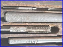 Craftsman 5504 Tap & Die Set Vintage USA Made Machinist Tool Set In Wooden Box
