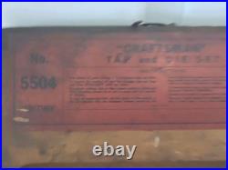 Craftsman 5504 Tap & Die Set Vintage USA Made Machinist Tool Set In Wooden Box