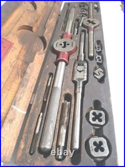 Craftsman 5504 Tap & Die Set Vintage USA Made Machinist Tool Set In Wooden Box
