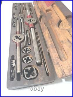 Craftsman 5504 Tap & Die Set Vintage USA Made Machinist Tool Set In Wooden Box