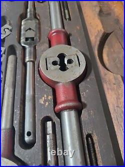 Craftsman 5504 Tap & Die Set Vintage USA Made Machinist Tool Set In Wooden Box
